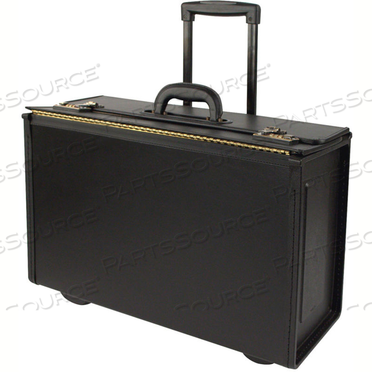 SYNTHETIC LEATHER BUSINESS CASE ON WHEELS, BLACK by Stebco SYNTHETIC LEATHER BUSINESS CASE ON WHEELS, BLACK by Stebco