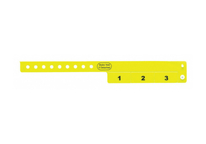 ID WRISTBAND VINYL CASH TAG YELLOW PK500 by Identiplus