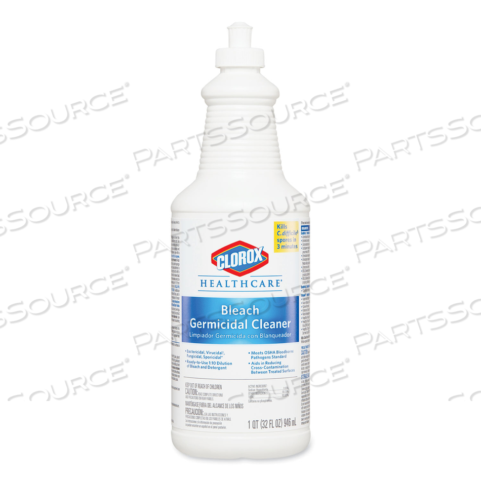 BLEACH GERMICIDAL CLEANER, 32 OZ PULL-TOP BOTTLE by Clorox BLEACH GERMICIDAL CLEANER, 32 OZ PULL-TOP BOTTLE by Clorox