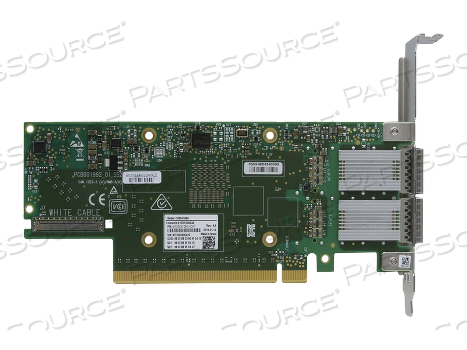 MELLANOX CONNECTX-6 VPI MCX653105A-HDAT-SP, SINGLE PACK, NETWORK ADAPTER, PCIE 4.0 X16, 200GB ETHERNET / 200GB INFINIBAND QSFP28 X 1 by NVIDIA MELLANOX CONNECTX-6 VPI MCX653105A-HDAT-SP, SINGLE PACK, NETWORK ADAPTER, PCIE 4.0 X16, 200GB ETHERNET / 200GB INFINIBAND QSFP28 X 1 by NVIDIA