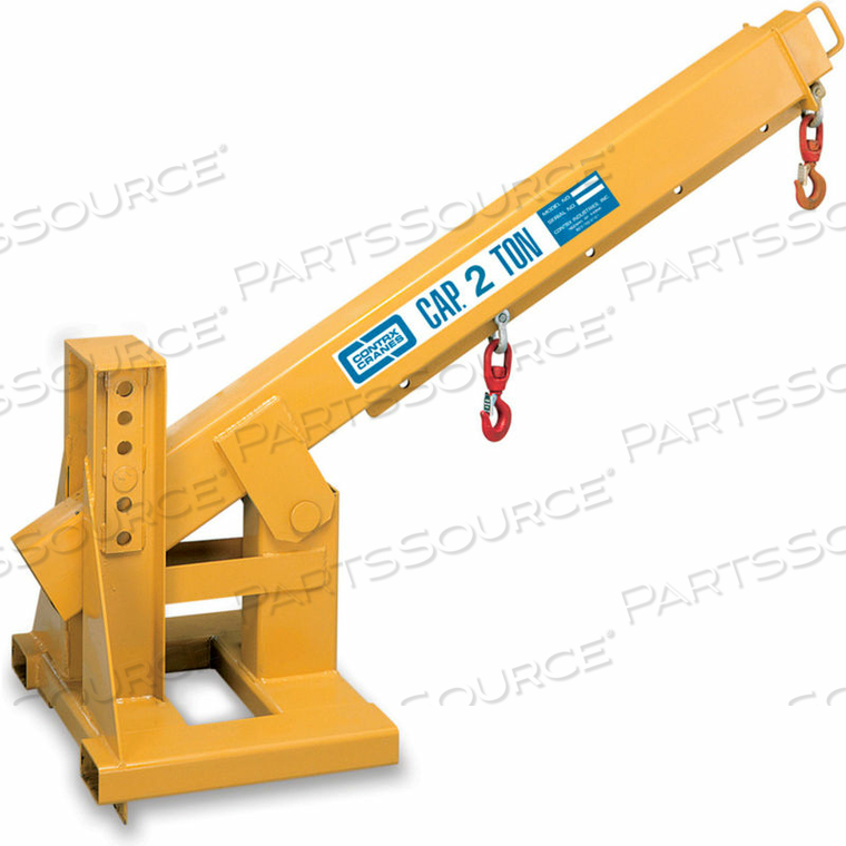 PIVOT BOOM FORKLIFT JIB-LIFT CRANE - 4000 LB. CAPACITY - 24" ON-CENTER FORK POCKETS by Contrx Industries Inc PIVOT BOOM FORKLIFT JIB-LIFT CRANE - 4000 LB. CAPACITY - 24" ON-CENTER FORK POCKETS by Contrx Industries Inc