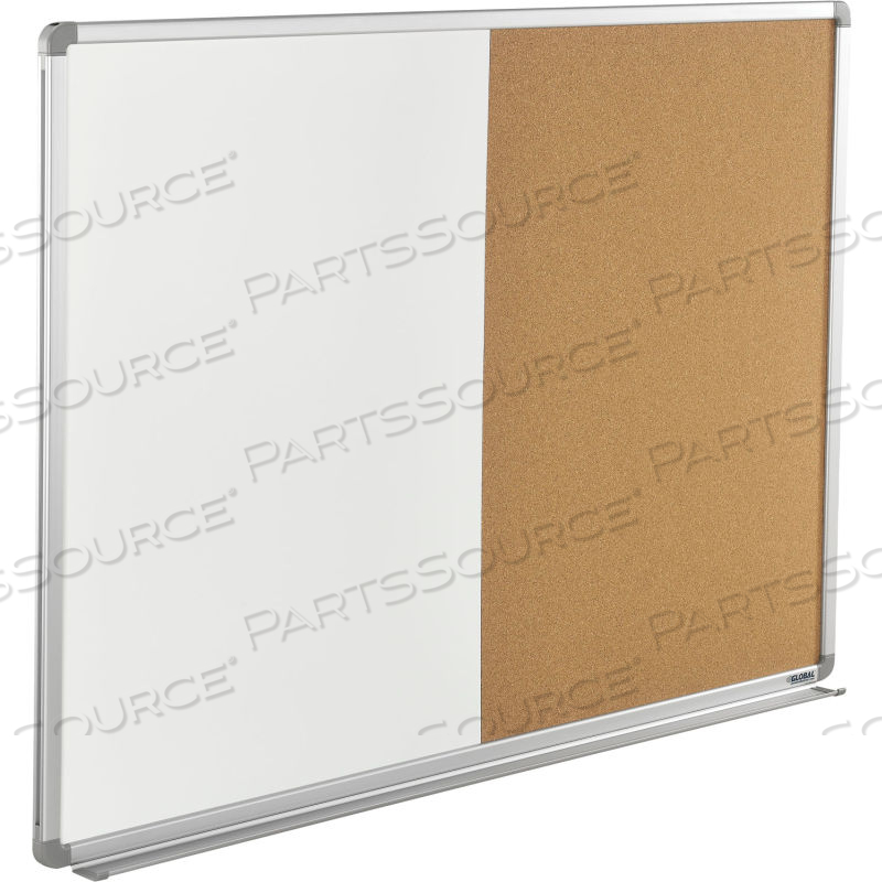 48"W X 36"H COMBINATION BOARD - WHITEBOARD/CORK by Approved Vendor