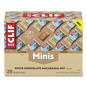 ENERGY BAR MINIS, WHITE CHOCOLATE MACADAMIA NUT, 1 OZ, 20/BOX by CLIF Bar