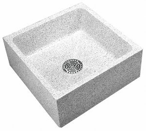 MOP SINK MARBLE WITHOUT FAUCET FLOOR by Terrazzo-Ware