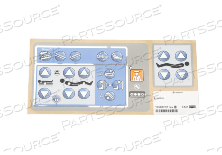 RIGHT HAND NURSE CALL CONTROL LABEL KIT FOR PROGRESSA BED SYSTEM by Hillrom