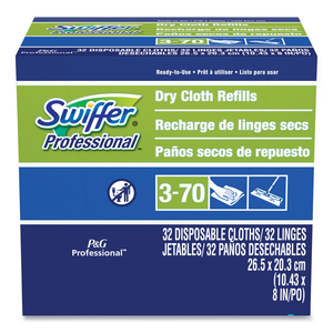 DRY REFILL CLOTHS, 10.63 X 8, WHITE, 32/BOX by Swiffer