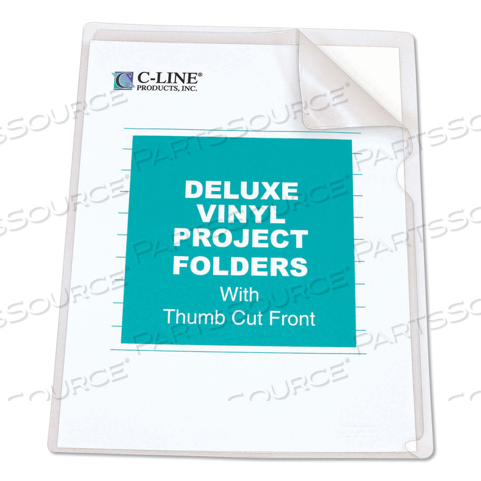 DELUXE NON-GLARE VINYL PROJECT FOLDERS, 11 X 8 1/2, 50/BX by C-Line