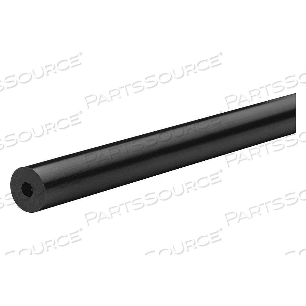TUBE STOCK, 1/8 IN INSIDE DIA, 1/4 IN OUTSIDE DIA, 6 FT PLASTIC LG, BLACK, OPAQUE by Approved Vendor
