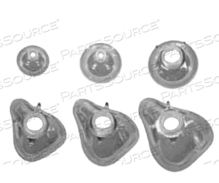 MASK, FACE, CLEAR SILICONE, FLAP SEAL, 15MMM, SIZE 0 SMALL INFANT, SILICONE by Anesthesia Associates