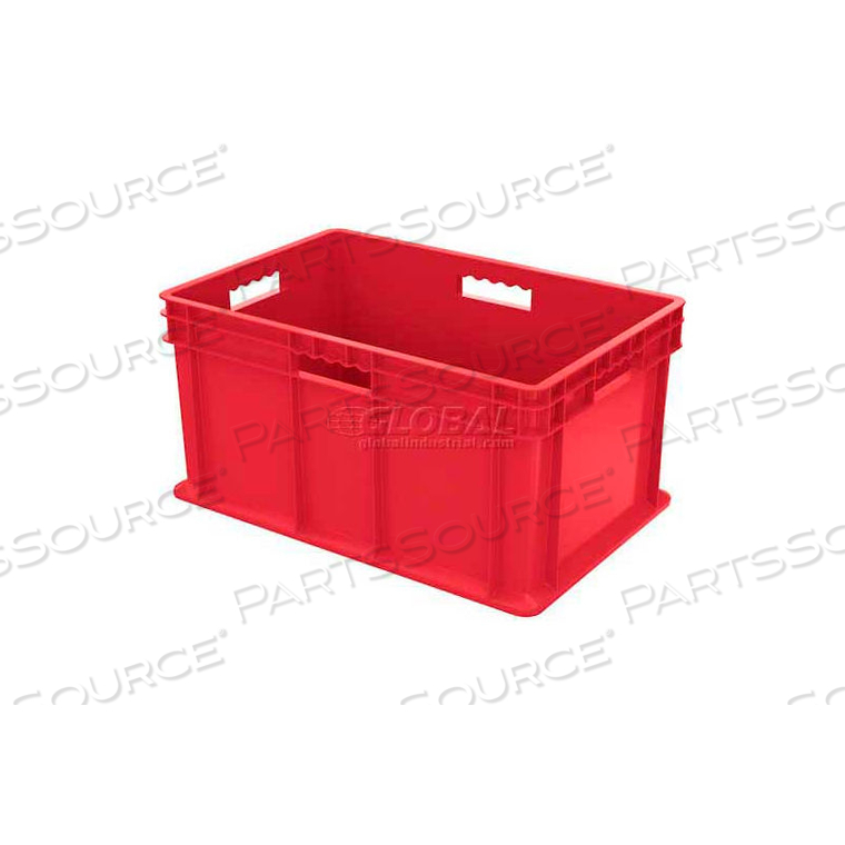 SOLID STRAIGHT WALL CONTAINER, 23-3/4"LX15-3/4"WX12-1/4"H, RED by Akro-Mils / Myers Industries, Inc SOLID STRAIGHT WALL CONTAINER, 23-3/4"LX15-3/4"WX12-1/4"H, RED by Akro-Mils / Myers Industries, Inc