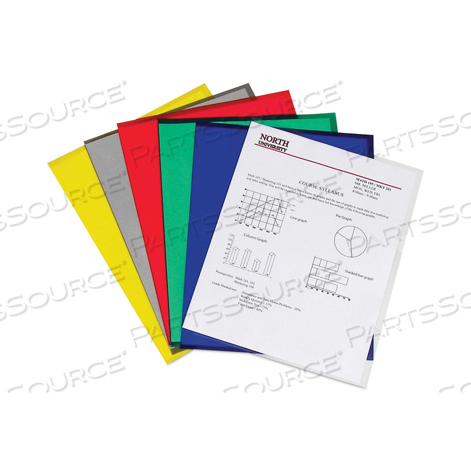 POLY PROJECT FOLDERS, LETTER SIZE, ASSORTED COLORS by C-Line