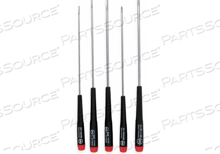 5 PIECE PRECISION SLOTTED AND PHILLIPS SCREWDRIVER SET by Wiha Tools 5 PIECE PRECISION SLOTTED AND PHILLIPS SCREWDRIVER SET by Wiha Tools