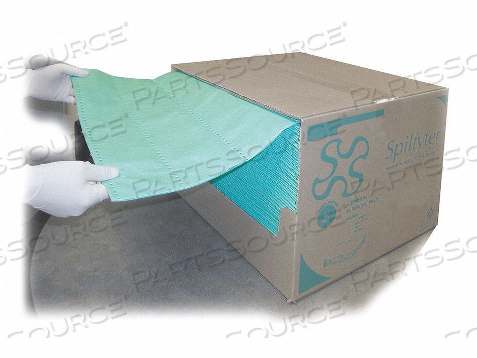 ABSORBENT PAD UNIVERSAL GREEN PK100 by Spilfyter ABSORBENT PAD UNIVERSAL GREEN PK100 by Spilfyter