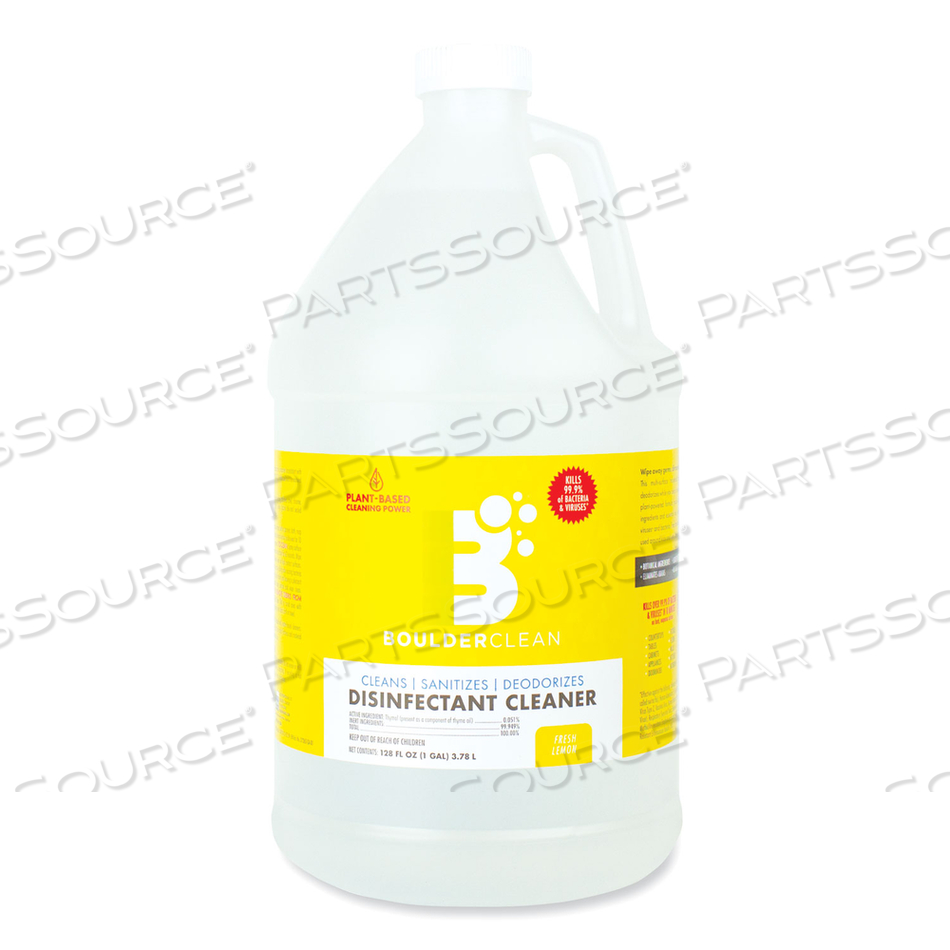 DISINFECTANT CLEANER, LEMON SCENT, 128 OZ BOTTLE by Boulder Clean
