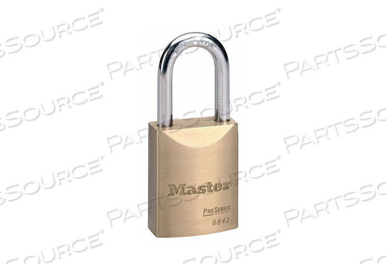 KEYED PADLOCK 25/32 IN RECTANGLE GOLD by Master Lock