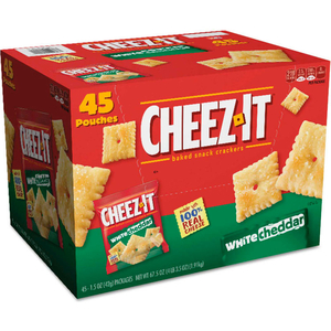 SUNSHINE CHEEZ-IT CRACKERS, 1.5 OZ. BAG, WHITE CHEDDAR, 45/CARTON by Kellogg's SUNSHINE CHEEZ-IT CRACKERS, 1.5 OZ. BAG, WHITE CHEDDAR, 45/CARTON by Kellogg's