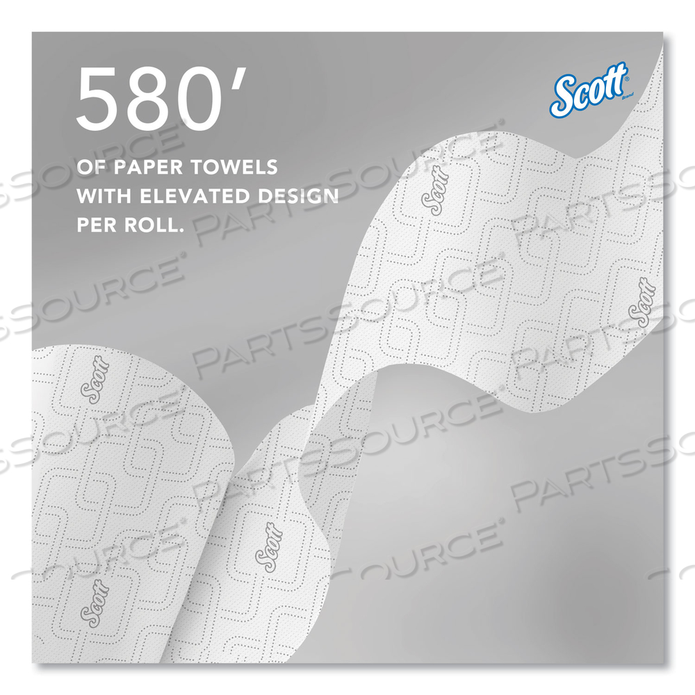 SLIMROLL TOWELS, 1-PLY, 8" X 580 FT, WHITE/ORANGE CORE by Scott