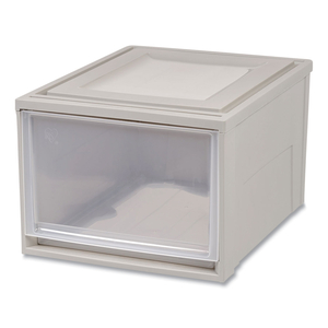 STACKABLE STORAGE DRAWER, 10.85 GAL, 15.75" X 19.62" X 11.5", GRAY/TRANSLUCENT FROST by Iris USA, Inc