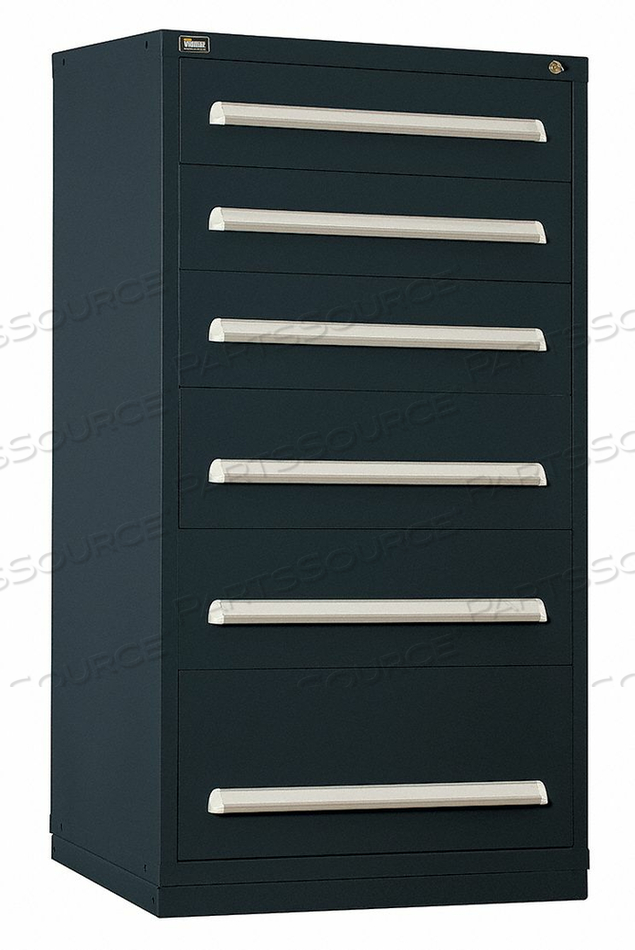 G8305 MOD DRAWER CAB 59 H 6 DRAWER BLACK by Stanley Vidmar