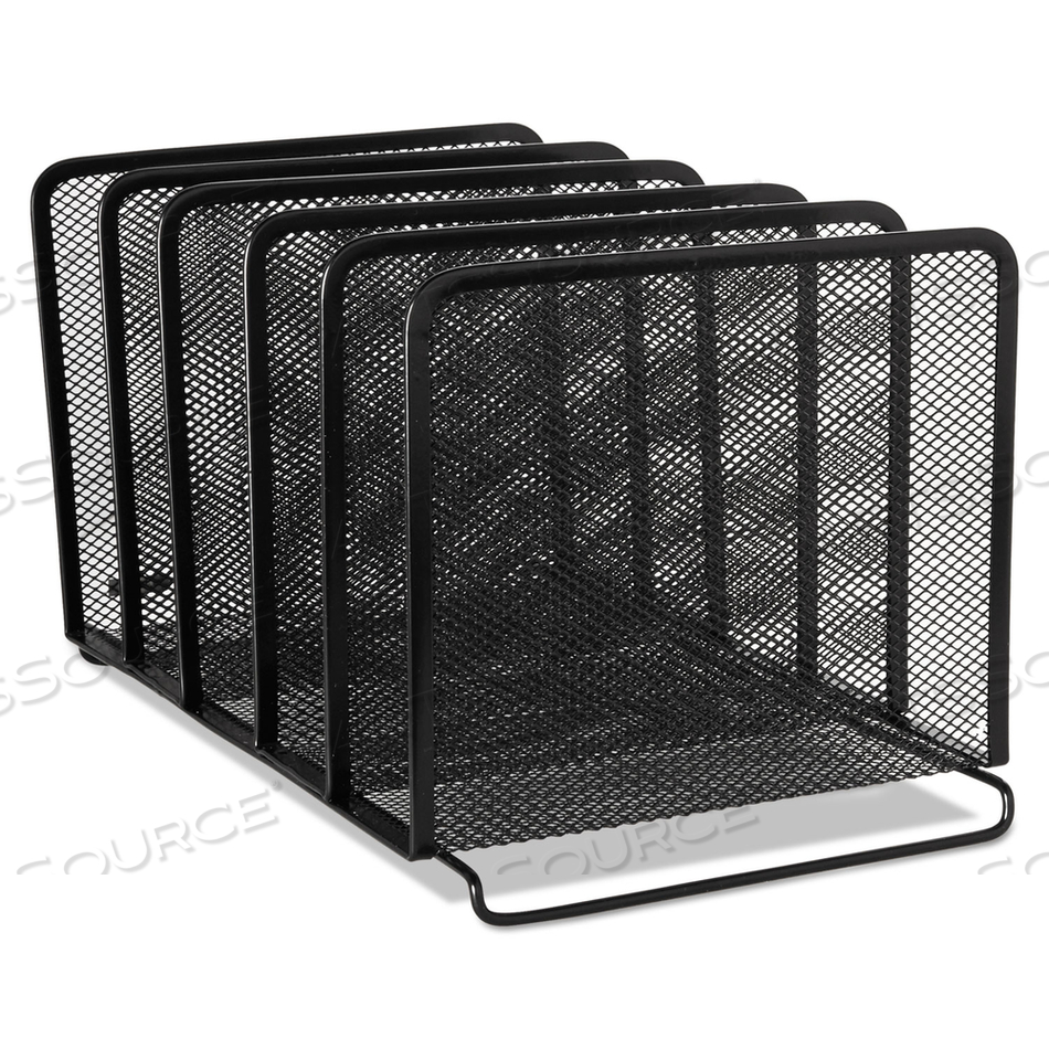 MESH STACKING SORTER, 5 SECTIONS, LETTER TO LEGAL SIZE FILES, 8.25" X 14.38" X 7.88", BLACK by Rolodex MESH STACKING SORTER, 5 SECTIONS, LETTER TO LEGAL SIZE FILES, 8.25" X 14.38" X 7.88", BLACK by Rolodex