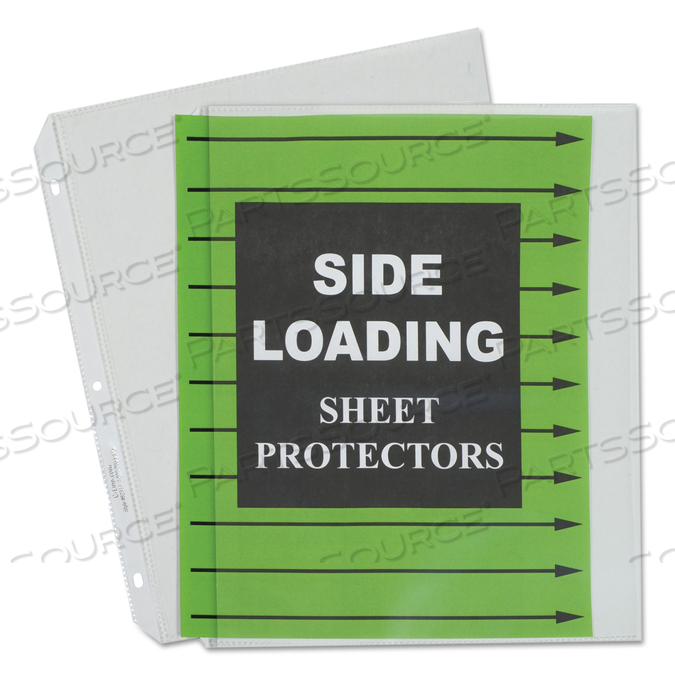 SIDE LOADING POLYPROPYLENE SHEET PROTECTORS, CLEAR, 2", 11 X 8.5 by C-Line