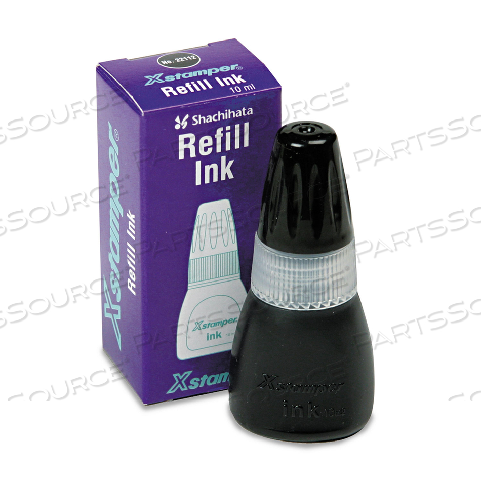 XSTAMPER REFILL INK, 0.34 FL. OZ. BOTTLE, BLACK by Xstamper