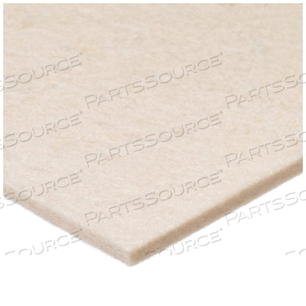 WOOL FELT SHEET, 36 IN W X 10 FT L, 1/8 IN THICK, F1, PLAIN BACKING, OFF WHITE, 95% WOOL CONTENT by Approved Vendor WOOL FELT SHEET, 36 IN W X 10 FT L, 1/8 IN THICK, F1, PLAIN BACKING, OFF WHITE, 95% WOOL CONTENT by Approved Vendor