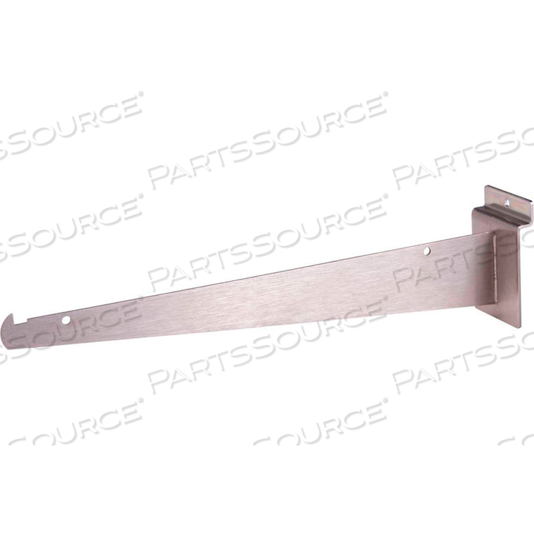12" SHELF BRACKET FOR SLATWALL - SATIN NICKEL by Econoco
