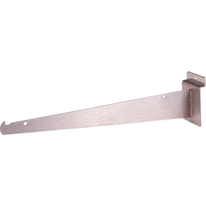 12" SHELF BRACKET FOR SLATWALL - SATIN NICKEL by Econoco