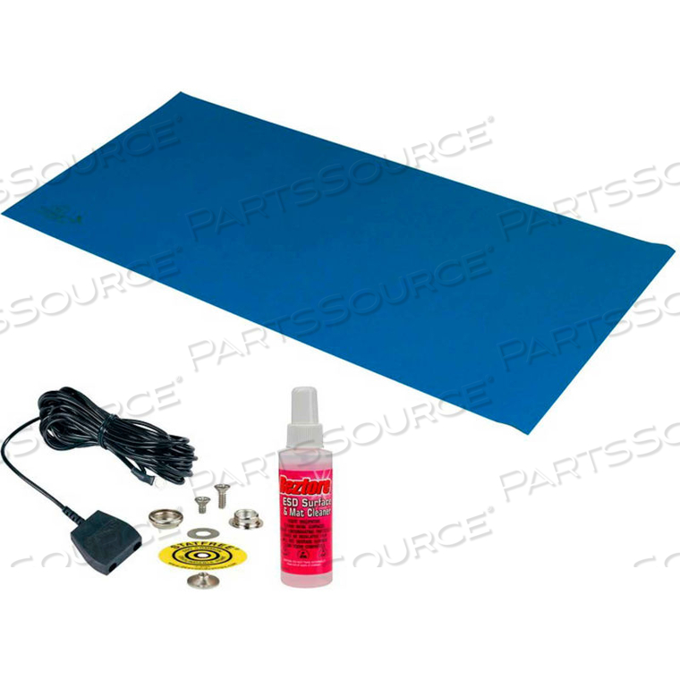 STATFREE B2 DISSIPATIVE DUAL LAYER VINYL MAT KIT 24"D X 48"W - DARK BLUE 