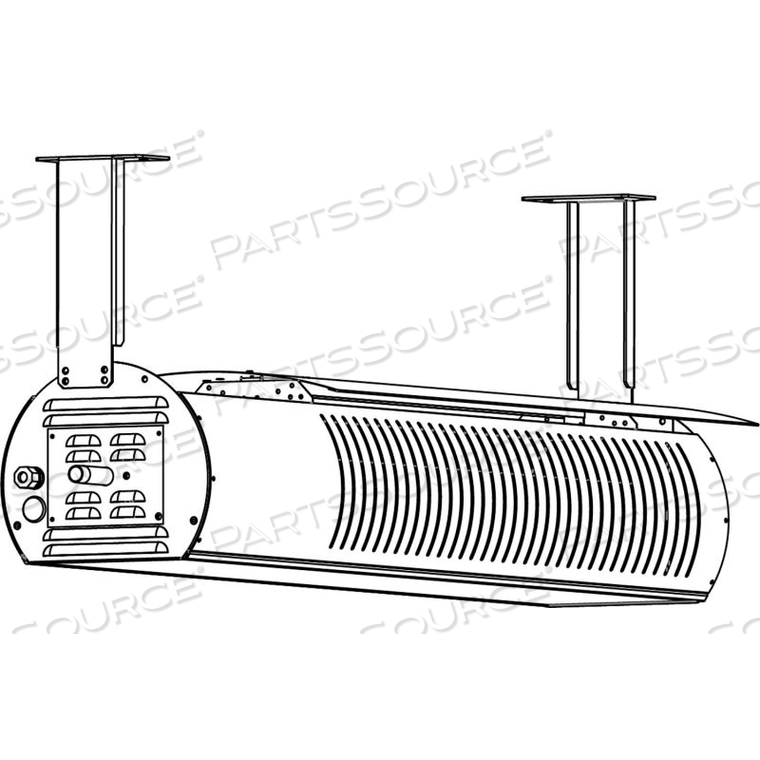 CEILING FIXED MOUNT BRACKET KIT FOR GLASS INFRARED HEATERS - 10" OVERHEAD SPACE by Sunstar Heating Products Inc CEILING FIXED MOUNT BRACKET KIT FOR GLASS INFRARED HEATERS - 10" OVERHEAD SPACE by Sunstar Heating Products Inc