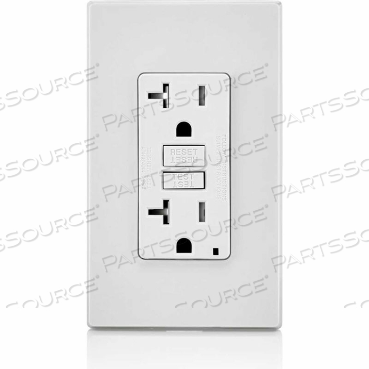 SMARTLOCKPRO SELF-TEST GFCI RECEPTACLE, TAMPER RESISTANT, 20A, WHITE by Leviton