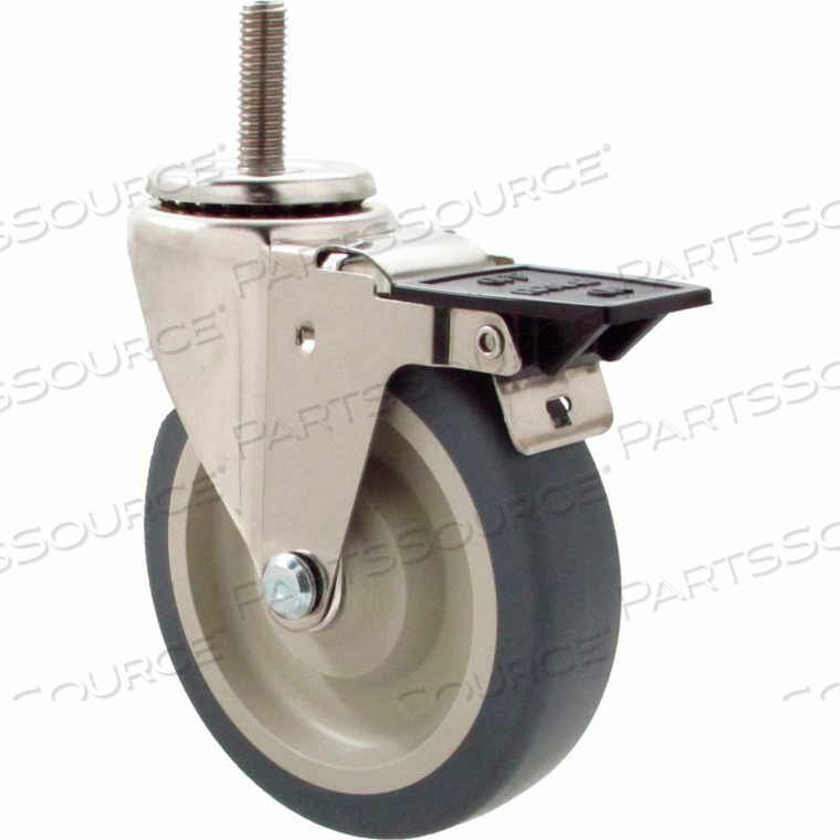 CASTERS SWIVEL STEM CASTER - 4"DIA. THERMO-PRO, BORE WITH TECH LOCK, 1-1/2"H STEM by Superior Casters, Inc.