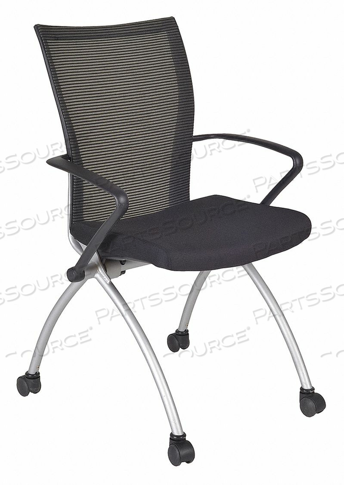 DESK CHAIR FABRIC BLACK 19-19 SEAT HT 