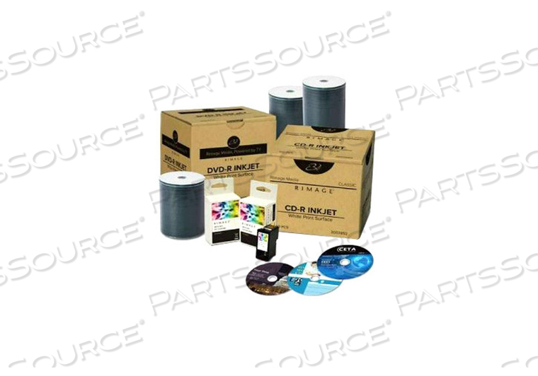 DVD CLASSIC MEDIA KIT, 600 DISCS, WHITE, CMY INK by Rimage