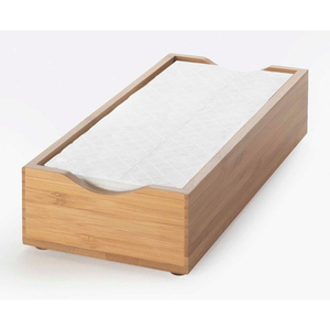 BAMBOO NAPKIN HOLDER 9-1/2"W X 4-3/4"D X 2"H by Cal Mil Plastics