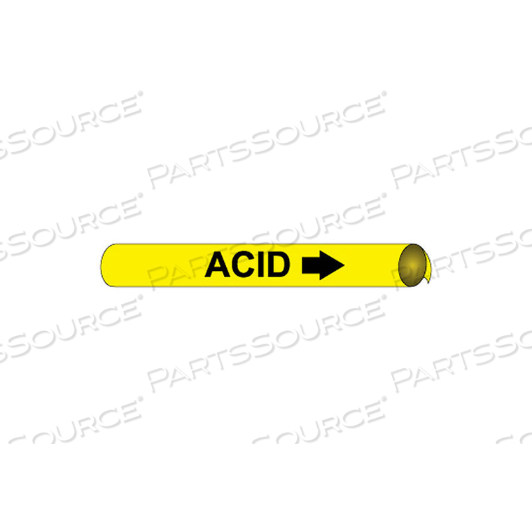 PRECOILED AND STRAP-ON PIPE MARKER - ACID by National Marker Company