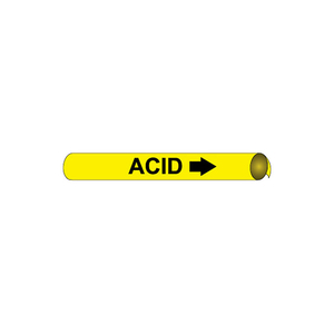 PRECOILED AND STRAP-ON PIPE MARKER - ACID by National Marker Company