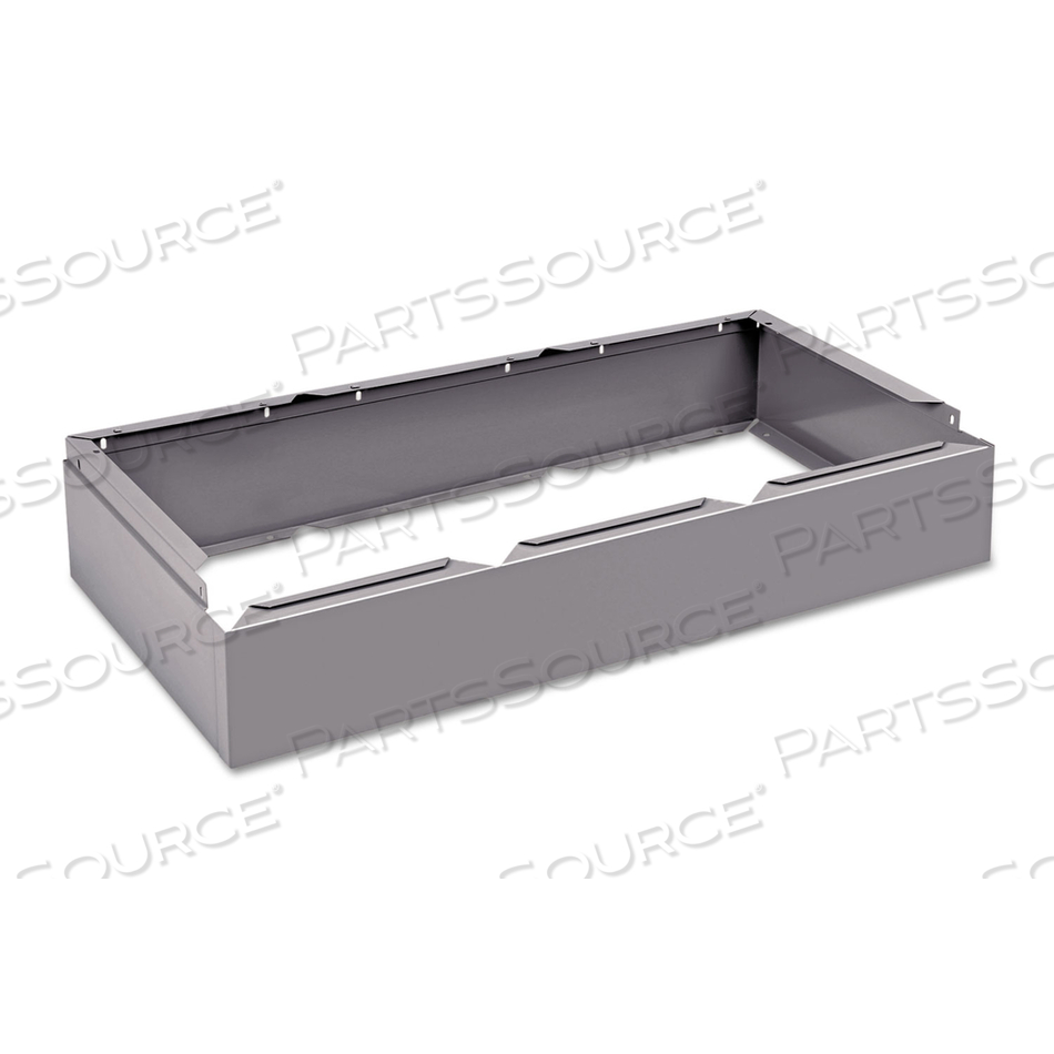 THREE WIDE CLOSED LOCKER BASE, 36W X 18D X 6H, MEDIUM GRAY by Tennsco Corp.