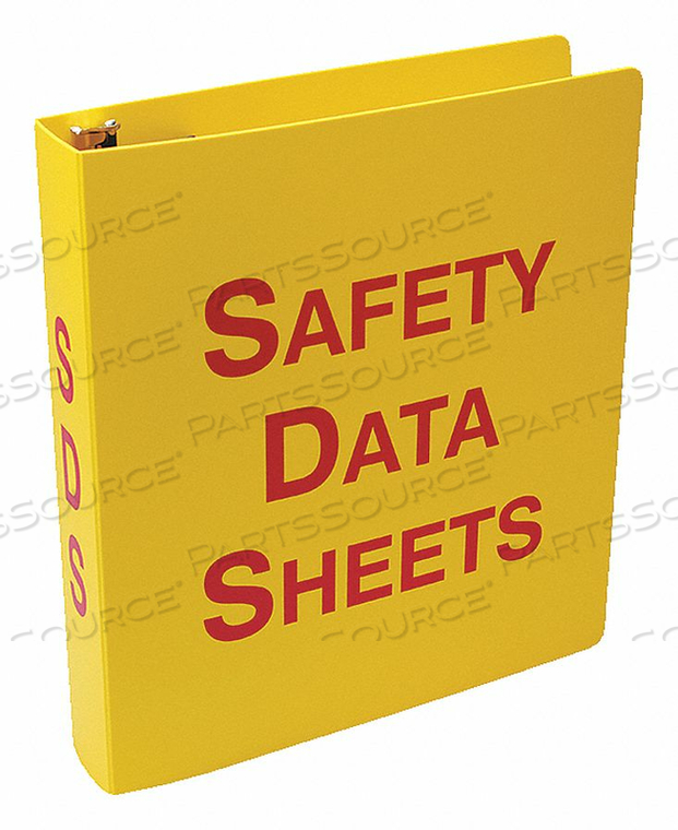 BINDER RED/YELLOW 12 IN W ENGLISH by Accuform Manufacturing, Inc.
