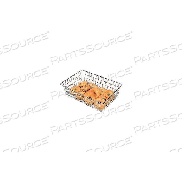 BAGEL, BREAD AND BUN WIRE BASKET, LEVEL TOP, 13-3/4"W 