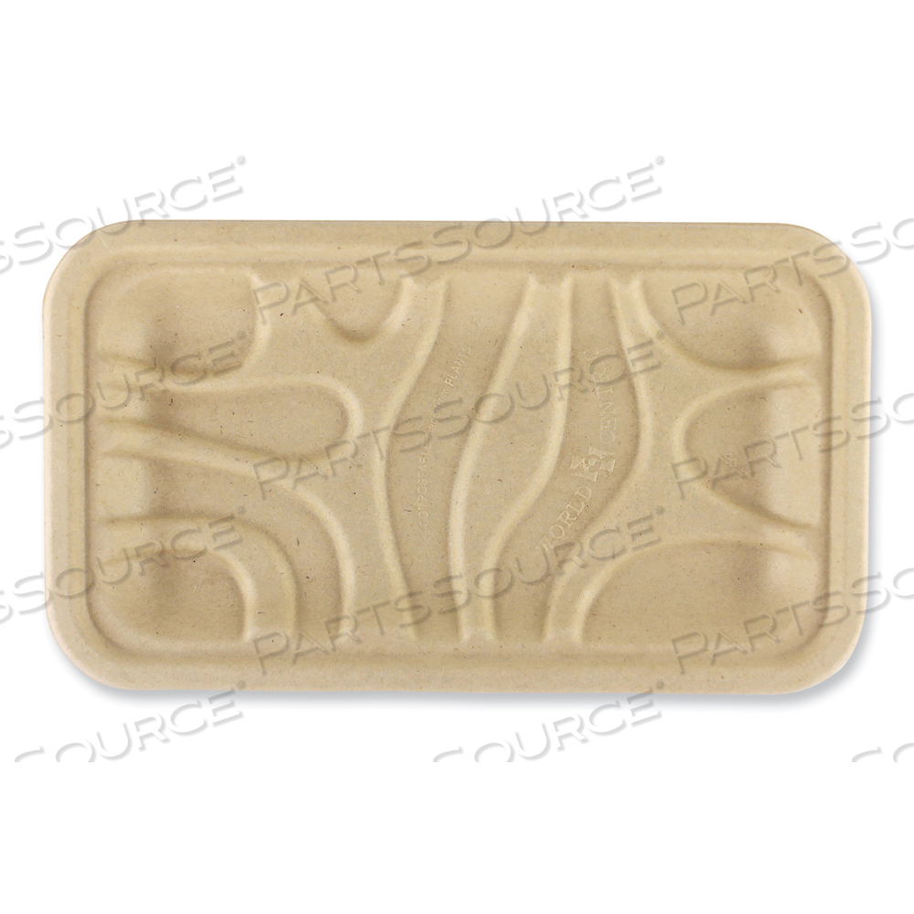 FIBER TRAYS, 4.8 X 8.3 X 0.7, NATURAL, PAPER by World Centric