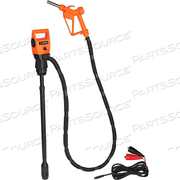 GROZ 45503 ELECTRIC DRUM PUMP WITH 12V DC CABLE, 4.9 GPM by Matrix Management Inc