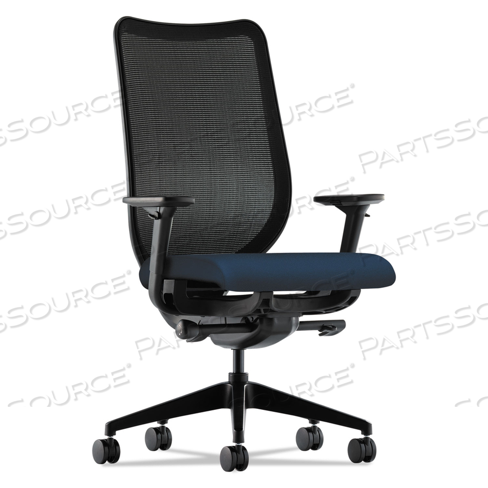 NUCLEUS SERIES WORK CHAIR, ILIRA-STRETCH M4 BACK, SUPPORTS UP TO 300 LB, 17" TO 22" SEAT HEIGHT, NAVY SEAT/BACK, BLACK BASE 