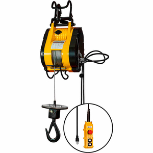 1/4 TON ELECTRIC WIRE ROPE HOIST, 90' LIFT, 75 FPM, 115V by Oz Lifting Products