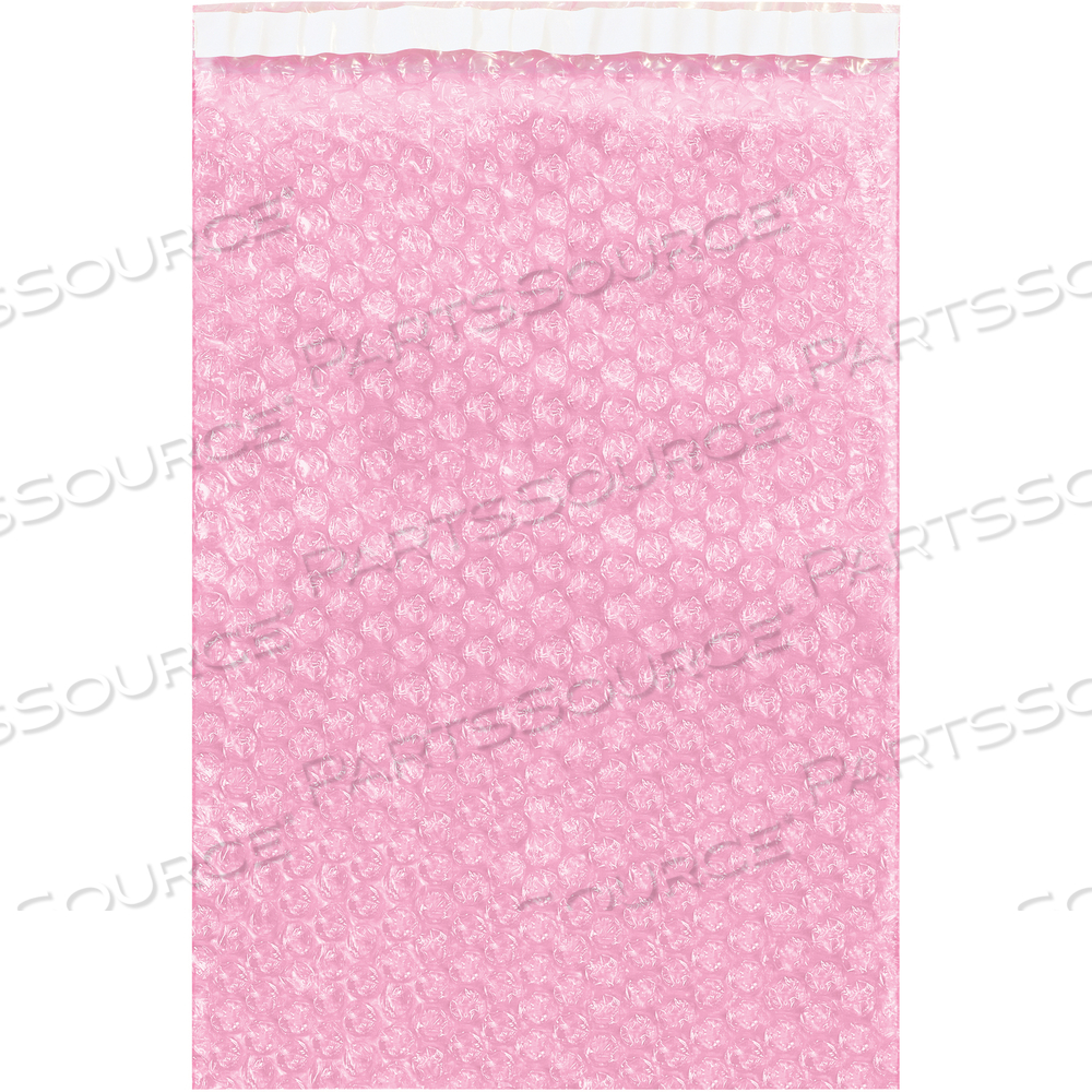 ANTI-STATIC BUBBLE POUCHES, 12" X 23 1/2", PINK, 150/CASE by BOX Partners (Box Acquisitions, LLC)
