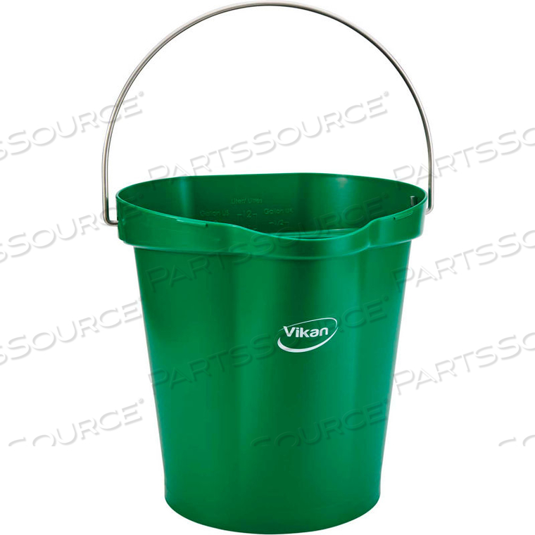 VIKAN 3 GALLON BUCKET, GREEN by Vikan