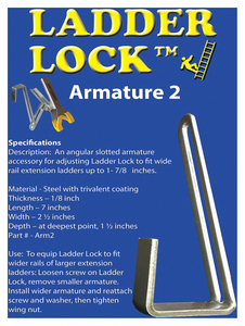 LADDER LOCK RAIL 120 LB CAPACITY STEEL by Ladder Lock