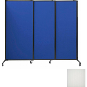 PORTABLE ACOUSTICAL PARTITION PANELS, SLIDING PANELS, 80"X7' WITH CASTERS, OPAL by Versare Solutions, Inc.