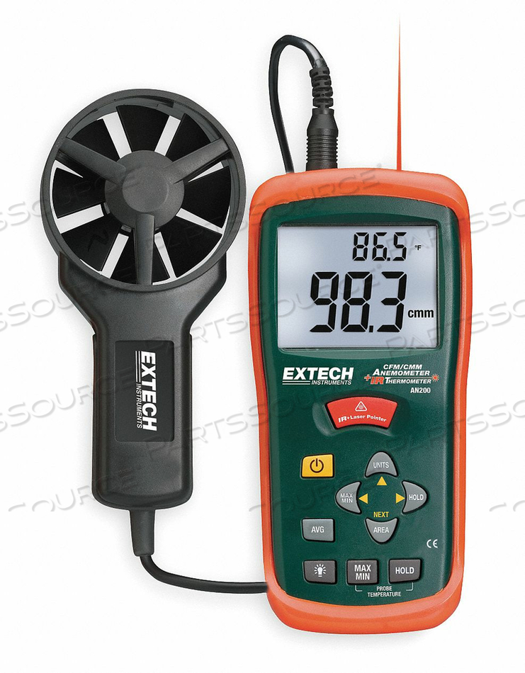 ANEMOMETER WITH IR TEMP 80 TO 5906 FPM by Extech Instruments ANEMOMETER WITH IR TEMP 80 TO 5906 FPM by Extech Instruments
